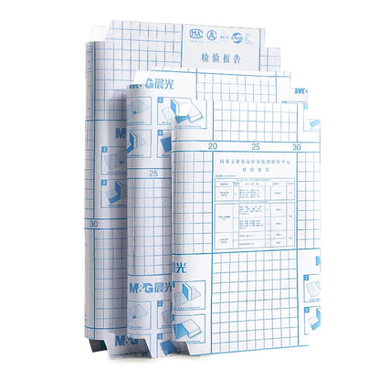 Couverture de livre autocollante transparente M&amp;G A4/16K, taille S/M/L, imperméable, film de protection mat transparent pour carnet de notes
