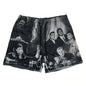 2024Summer New Digital Printing American Sports Casual Shorts Mesh Breathable and Loose Men's Short Shorts