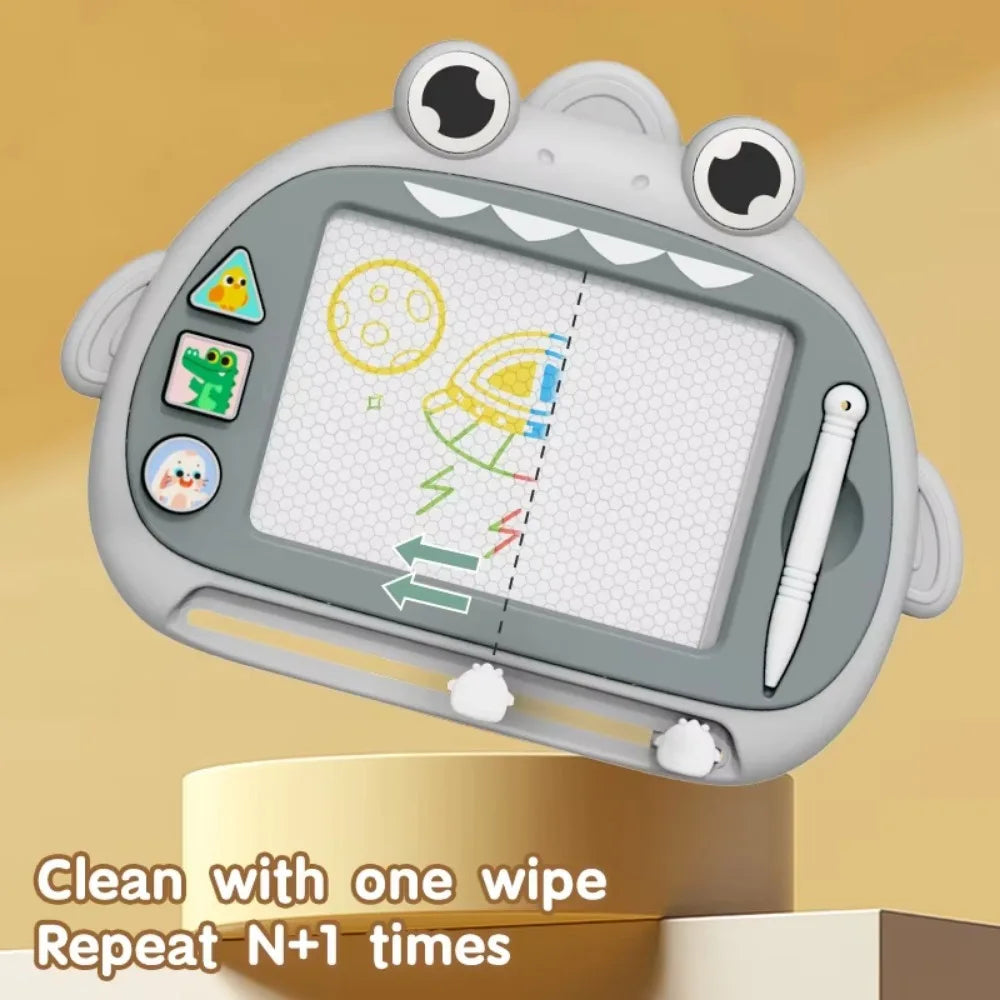 Children's Magnetic Drawing Board Portable Erasable Colorful Writing Pad Toy For Kid Toddlers Babies With One Pen Birthday Gifts