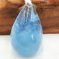 Natural Blue Aquamarine Pendant Clear Water Drop Women Men Brazil Aquamarine Crystal Necklace Jewelry AAAAA