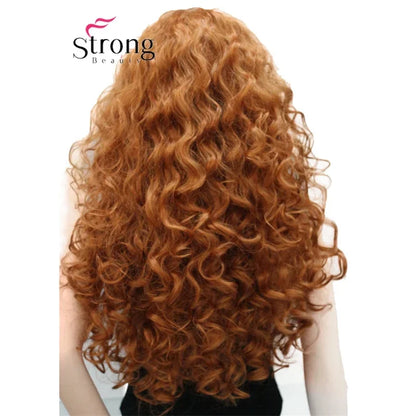 Strongbeauty Long Hair Curly Wavy Full Head Halloween Synthetic Wig Cosplay Costume Party Wigs