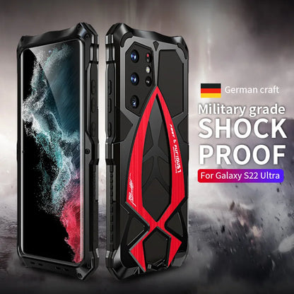 Original Luphie metal Shell For Samsung Galaxy S24 S23 S22 Ultra Military Shock-absorbing Rubber Full Sturdy protective cover