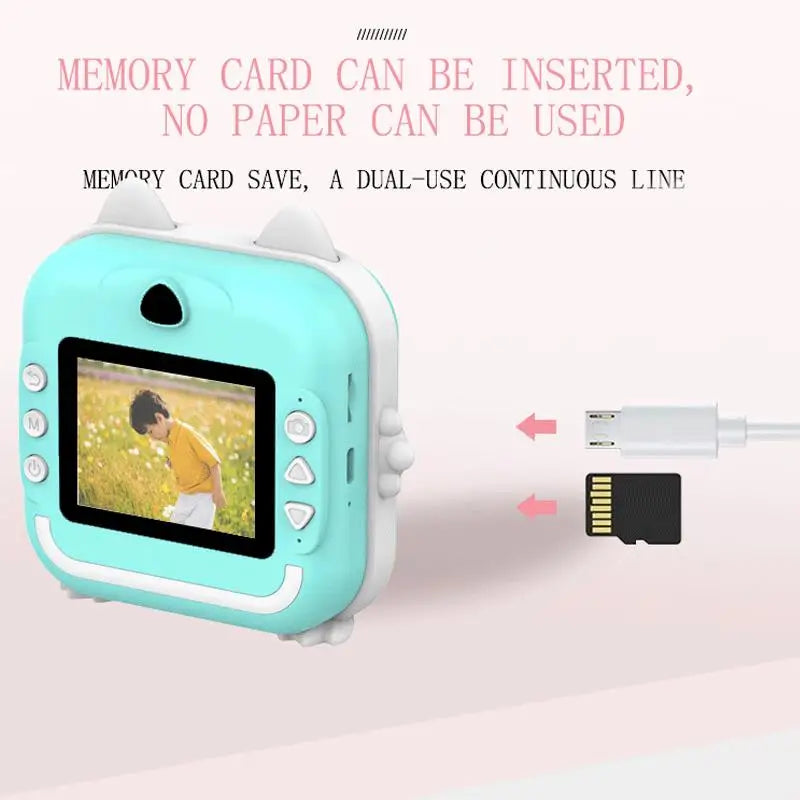 Children Kids Camera Instant Print Mini Digital Video Camera 1080P HD Screen Outdoor Kids Toy Print Thermal Paper Boy Girl Gift