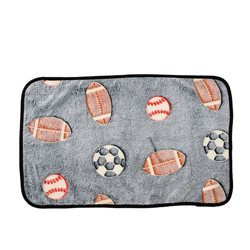 Print Pet Dog Blanket for Small Medium Big Dogs Cats Autumn Winter Cozy Soft Fleece Puppy Bed Mat Bulldog Pug Chihuahua Supplies