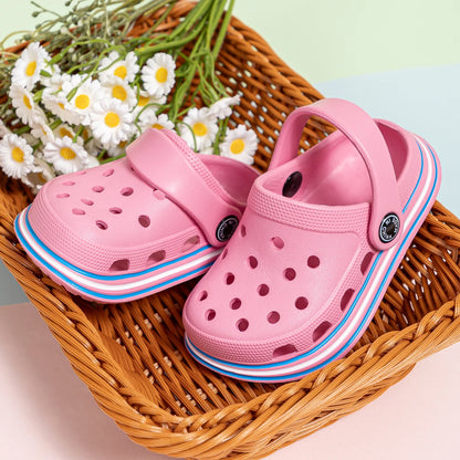 Chaussures de jardin classiques d'été pour enfants, souples, confortables, antidérapantes, légères, EVA, colorées, unisexes, pour la plage