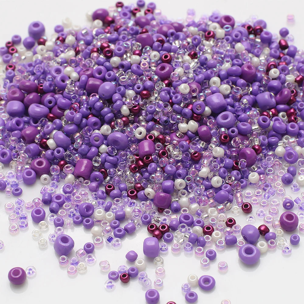 18g Mix Size 1.5-4mm Crystal Seed Beads Round Solid Colors Loose Spacer Glass Beads for Fashion DIY Handmade Bracelet Jewelry