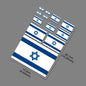 Various Size Israeli Flag Stickers Graphics Israel Flags Decor for Laptop Phone Kitchen Bedroom Wraps Cars Window Bumper Sticker