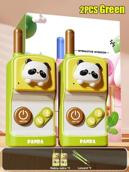 Talkie-walkie électronique pour enfants, 500 m, 2 pièces, radio, téléphone, communication, mini jouet rechargeable pour enfants de 3 ans