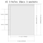 PLRBOK A5 Widened 3-ring D-shaped Magnetic Buckle Laser Mirror Binder Photo Album Card PhotoCard Collection Book Ring Notebook