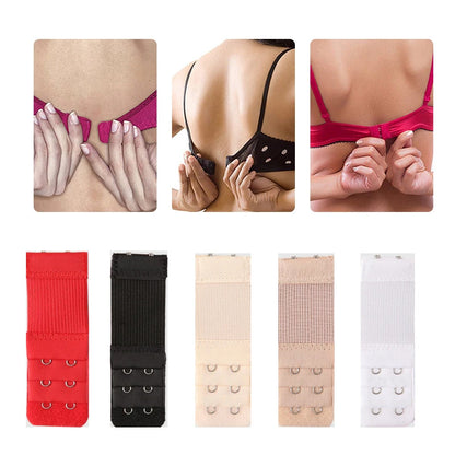 6pcs Back Bra Extender Strap Extension 2 Hooks Extenders For Women Bra Accessories Lengthened Buckle Bra Hook Botton Intimates