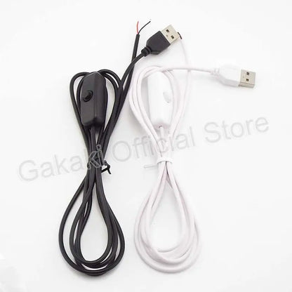 LED Strip USB Connector Cable Extension 2 pin Power Supply Wire on/off Switch Electrical  5V Wire For LED Lighting
