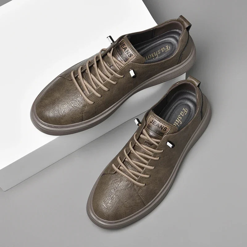 2024 New Genuine Leather Men's Casual Shoes Luxury Brand Outdoor Sneakers Tennis Masculino High Quality Sport Shoes for Men