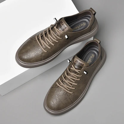 2024 New Genuine Leather Men's Casual Shoes Luxury Brand Outdoor Sneakers Tennis Masculino High Quality Sport Shoes for Men