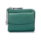 2023 New Genuine Leather Women Mini Wallet Ladies Short Wallets and Purses Zipper Leather Coin Purse Keychain Coins Pocket Bag