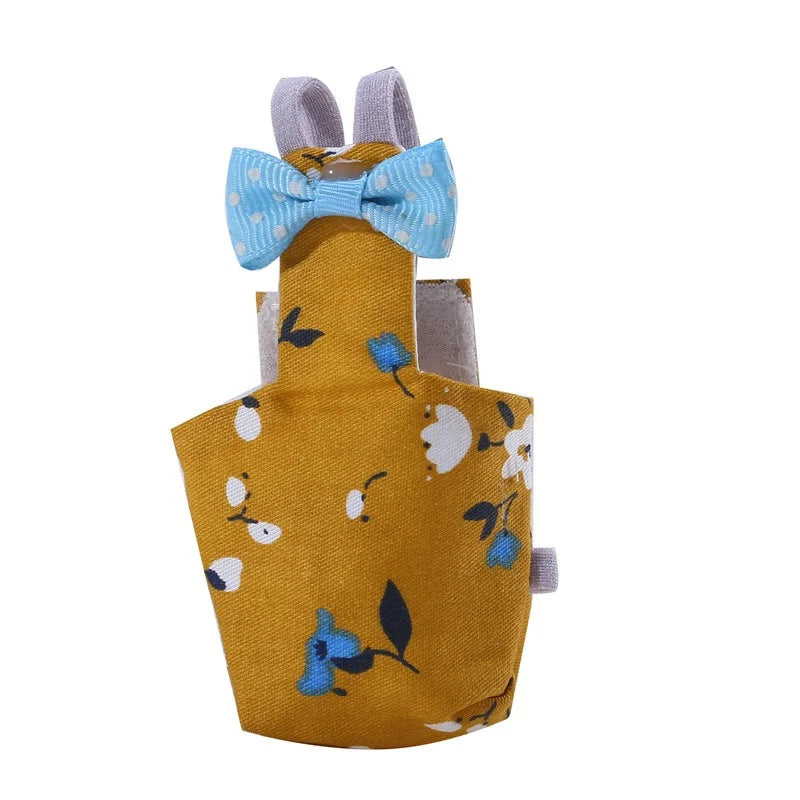Parrot Diaper with Bowtie Cute Colorful Fruit Floral Cockatiel Pigeons Small Medium Large Pet Birds Flight Suit Clothes Washable