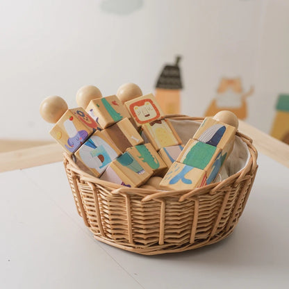 1pc Baby Wooden Rattle Toys Rotating Animal Matching Newborn Soothing Toy 0 12 Months Rotating Puzzle Montessori Toys for Babys