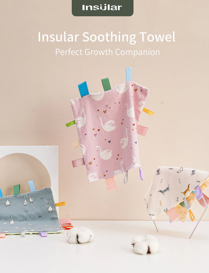 INSULAR Baby Comfort Towel Cotton Comforter Blanket Soft Newborn Sleeping Dolls Kids Fashion Sleep Toy Soothe Appease Bibs