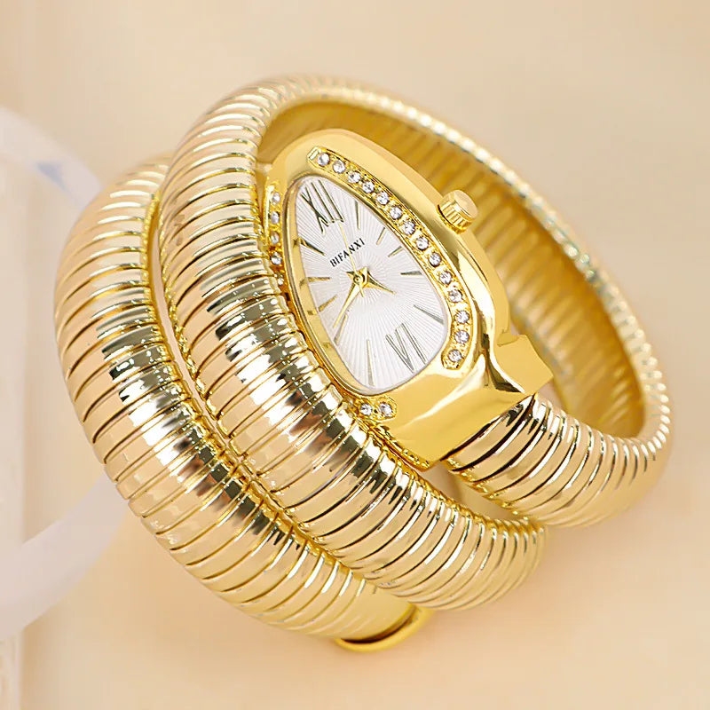 Unique Snake Shaped Design Bracelet Beauty Wrist Watches Difference Quartz Watch Women Waterproof Exquisite AAA Watch for Ladies