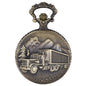 Steampunk Bronze Big Car Truck Pocket Watch with Chain Pocket Watches for Men Women Exquisite Retro Watches Relogios