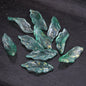 Lot de 10 pétales longs en forme de feuille, 34 x 12 mm, perles en verre de cristal faites à la main, pour la fabrication de bijoux, loisirs créatifs