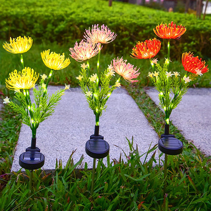 1pc Lampes solaires de jardin Lampes solaires de fleurs de rivage, lampes solaires extérieures à LED pour la décoration de jardin, d'allée, de pelouse et de cour