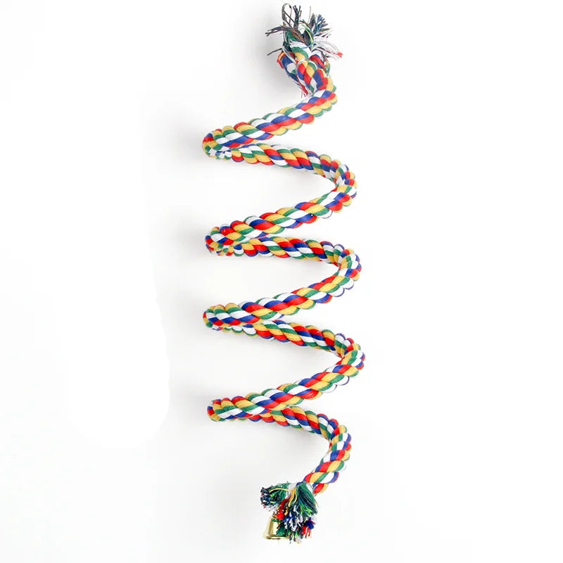 Parrot Rope Hanging Braided Budgie Chew Rope Bird Cage Cockatiel Toy Pet Stand Training Accessories Swing Supplies Parrot Swings