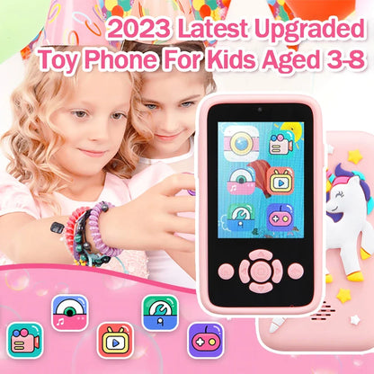 2025 Children Mp3 Phone Camera Toys Puzzle Games Music Player Tooddler Leaning Toys for Girls Boys Age 3-12 Best Birthday Gifts
