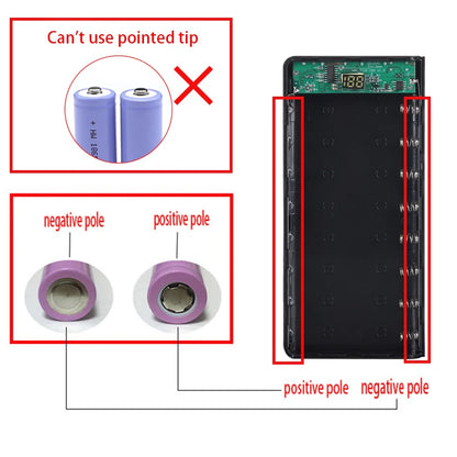 DIY 8*18650 Battery Power Bank Case Charge Storage Box 5V Dual USB Type C Battery Holder Box PD QC3.0 Fast Charge For SmartPhone