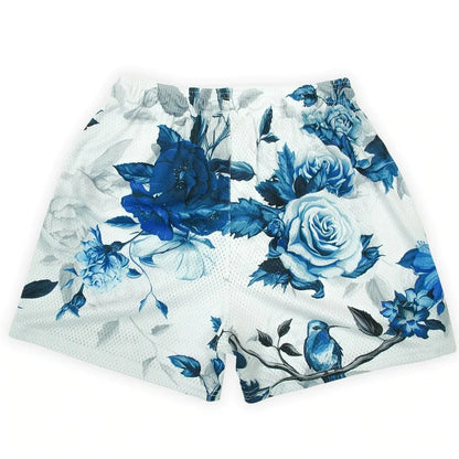 2024Summer New Digital Printing American Sports Casual Shorts Mesh Breathable and Loose Men's Short Shorts