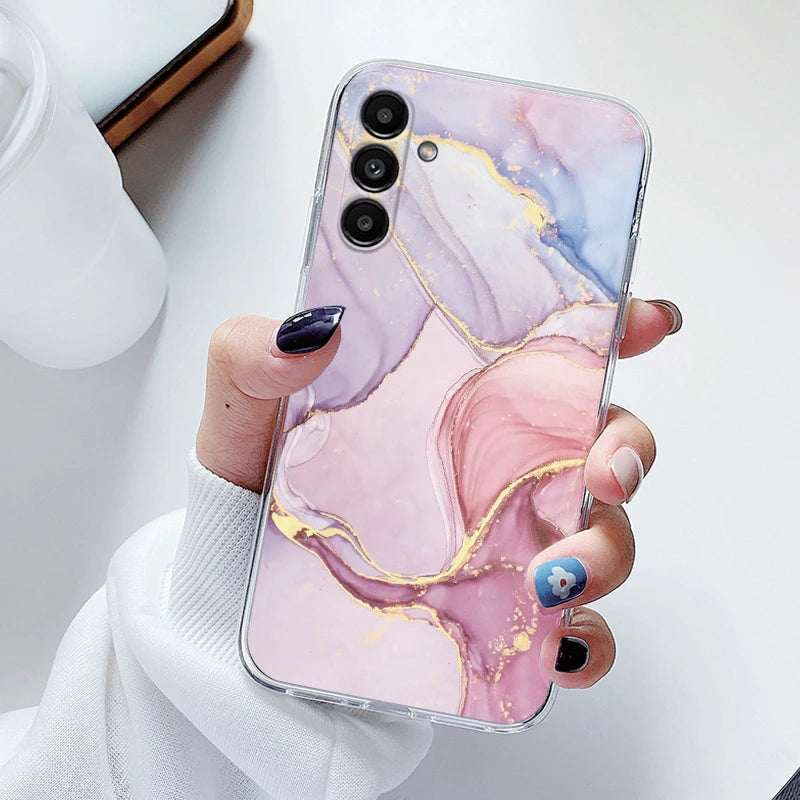 For Samsung Galaxy S23 FE Case Flowers Soft Silicone Back Case for Samsung S 23 FE Phone Cover S 23FE Coque Funda Transparent