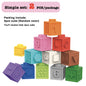 Baby Soft Rubber Cube Puzzle Montessori Toddlers Touch Early Education Squeeze Stacker Relief Gifts Kids Children Bath Toys