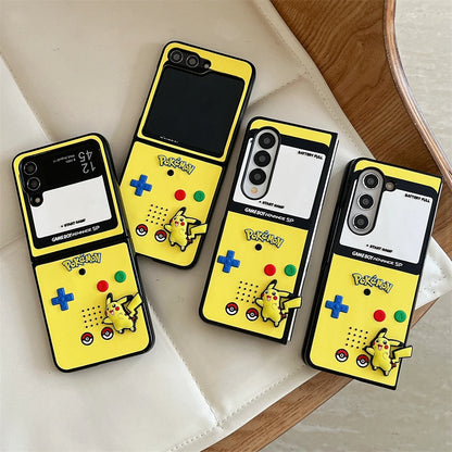 Japan Anime P-Pokemon Phone Case For Samsung Galaxy Z Flip 6 zflip7 Z Fold 3 4 5 7 zfold4 zflip6 Squirtle Charmander Cover