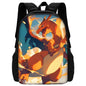 Child School Cute Anime Charizards Backpack with Lunch Bags ,Pencil Bags ,School Bags for Boys Girls Best Gift