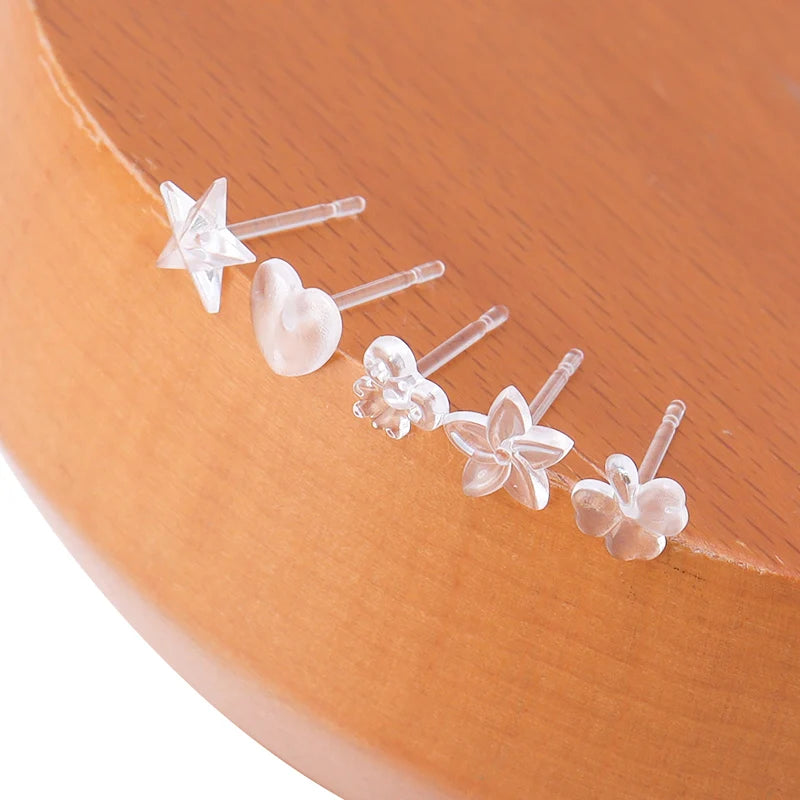 Louleur Crochets d'oreilles en résine transparente pour la fabrication de bijoux, boucles d'oreilles, base de crochet, accessoires de bricolage, vente en gros