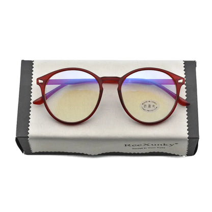 Lunettes photochromiques anti-rayons bleus pour ordinateur, monture ronde vintage, pour homme et femme, verres de jeu, anti-fatigue oculaire, bloquant la lumière