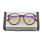 Lunettes photochromiques anti-rayons bleus pour ordinateur, monture ronde vintage, pour homme et femme, verres de jeu, anti-fatigue oculaire, bloquant la lumière