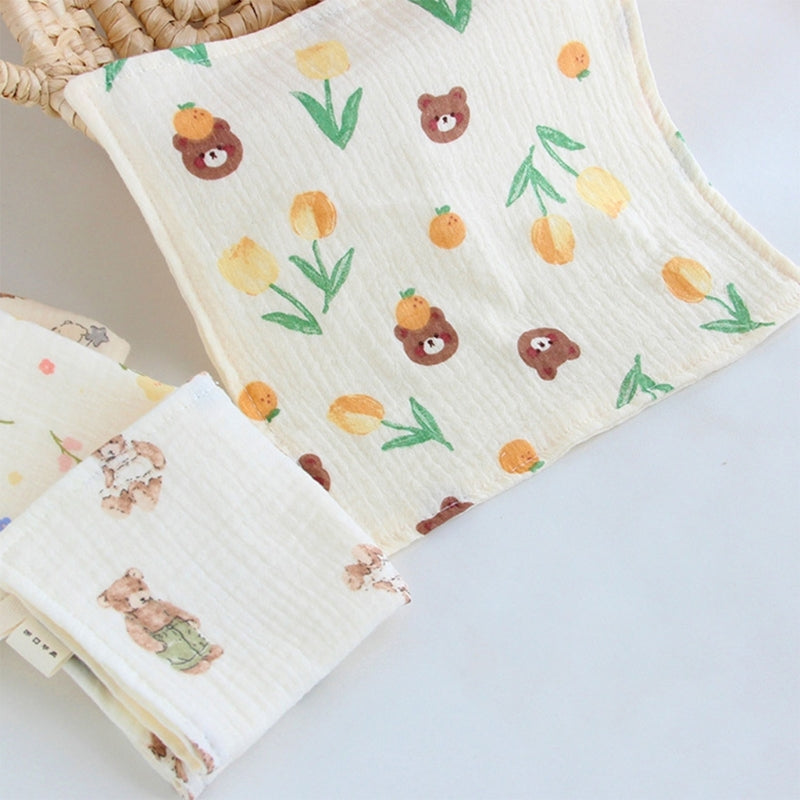 Cotton Towel Newborn Baby Items 4 Layer Muslin Baby Bibs Handkerchief Soft Saliva Towel Feeding Burp Cloths