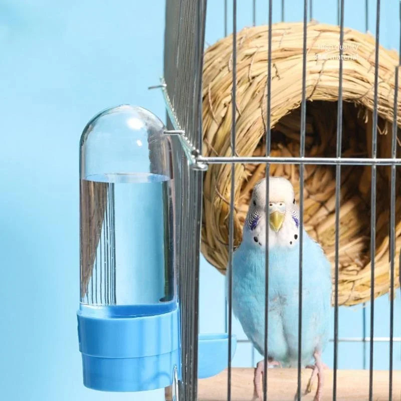 Pet Bird Water Feeder Parrot Water Dispenser Bird Cage Suspended Automatic Water Dispenser Bird Feeder
