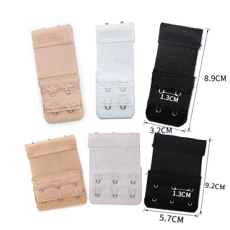 6pcs Back Bra Extender Strap Extension 2 Hooks Extenders For Women Bra Accessories Lengthened Buckle Bra Hook Botton Intimates