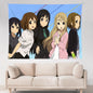 VIKAMA Anime Tapestry Sweet Fun Mvp Sisters & Cat Ears Maid & Electro Girls Ins Style Living Room Kawaii Decoration Game Room