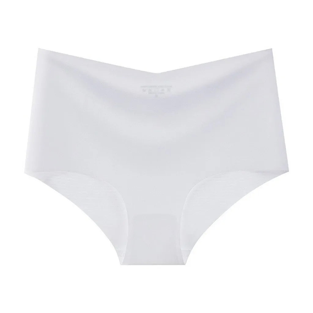 High Quality Ice Silk Cotton Crotch Panties High Waist V-Shape Comfortable Breathable Triangle Panty