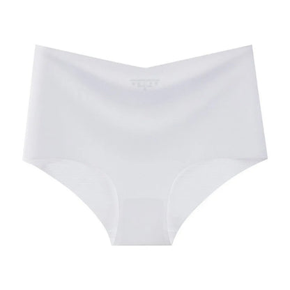 High Quality Ice Silk Cotton Crotch Panties High Waist V-Shape Comfortable Breathable Triangle Panty