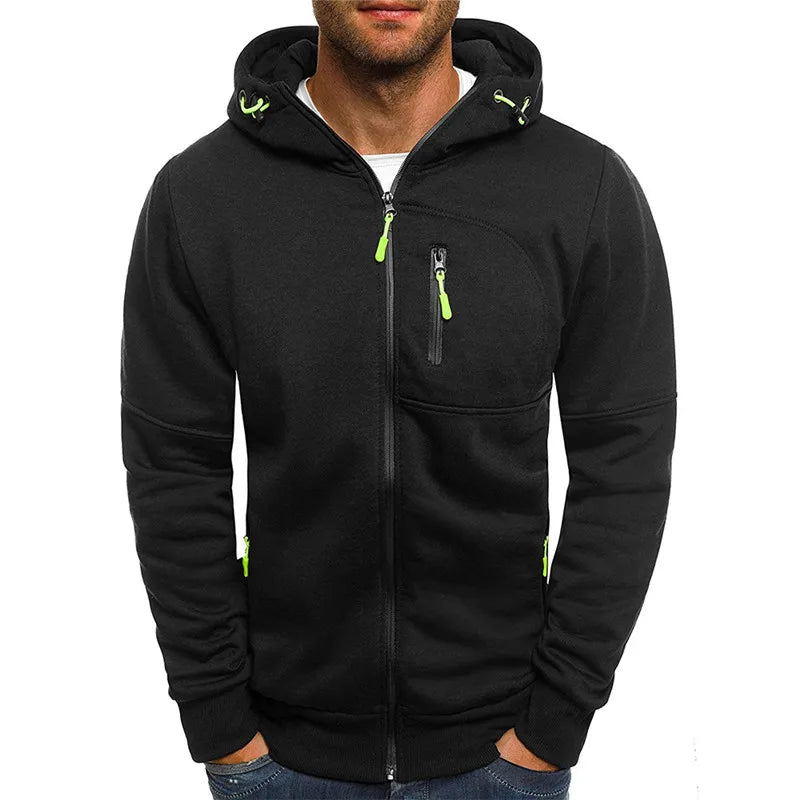 2024 new Spring Men's Jackets Hooded Coats Casual Zipper Sweatshirts Male Tracksuit Fashion Jacket Mens Clothing Outerwear