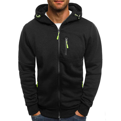 2024 new Spring Men's Jackets Hooded Coats Casual Zipper Sweatshirts Male Tracksuit Fashion Jacket Mens Clothing Outerwear