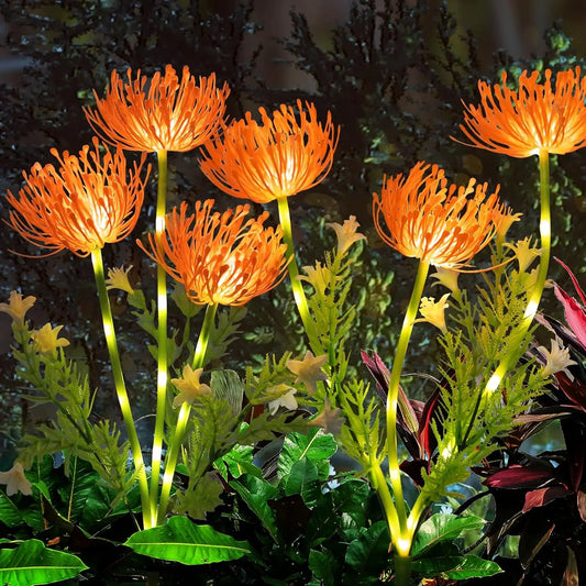 1pc Lampes solaires de jardin Lampes solaires de fleurs de rivage, lampes solaires extérieures à LED pour la décoration de jardin, d'allée, de pelouse et de cour