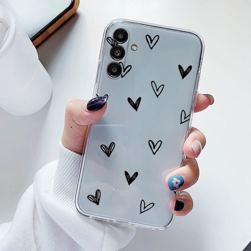 For Samsung Galaxy S23 FE Case Flowers Soft Silicone Back Case for Samsung S 23 FE Phone Cover S 23FE Coque Funda Transparent