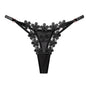 Butterfly Embroidery Thongs G Strings Sexy Underwear Women's Thong Transparent Mesh Panties Adjustable Low Waist Briefs Lingerie