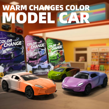 Magic Mini Water & Temp Color Change Alloy Car 1:64, Pull Back Racing Model with Durable Crash-Proof Slide for Boys Kids Gifts