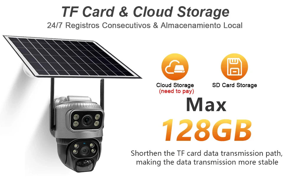 Security Protection Outdoor Waterproof Solar Panel Wifi Camera 8MP HD 4K Surveillance Cameras PIR Human Detection Home Security