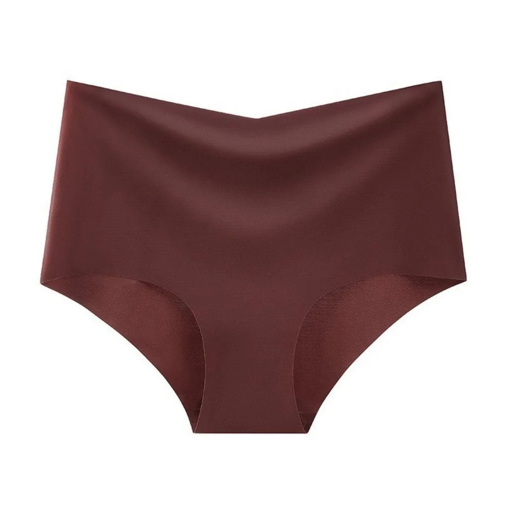 High Quality Ice Silk Cotton Crotch Panties High Waist V-Shape Comfortable Breathable Triangle Panty